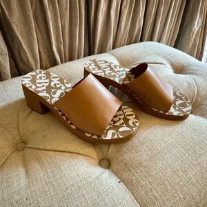 See By Chloe Tan Block Heel Mules